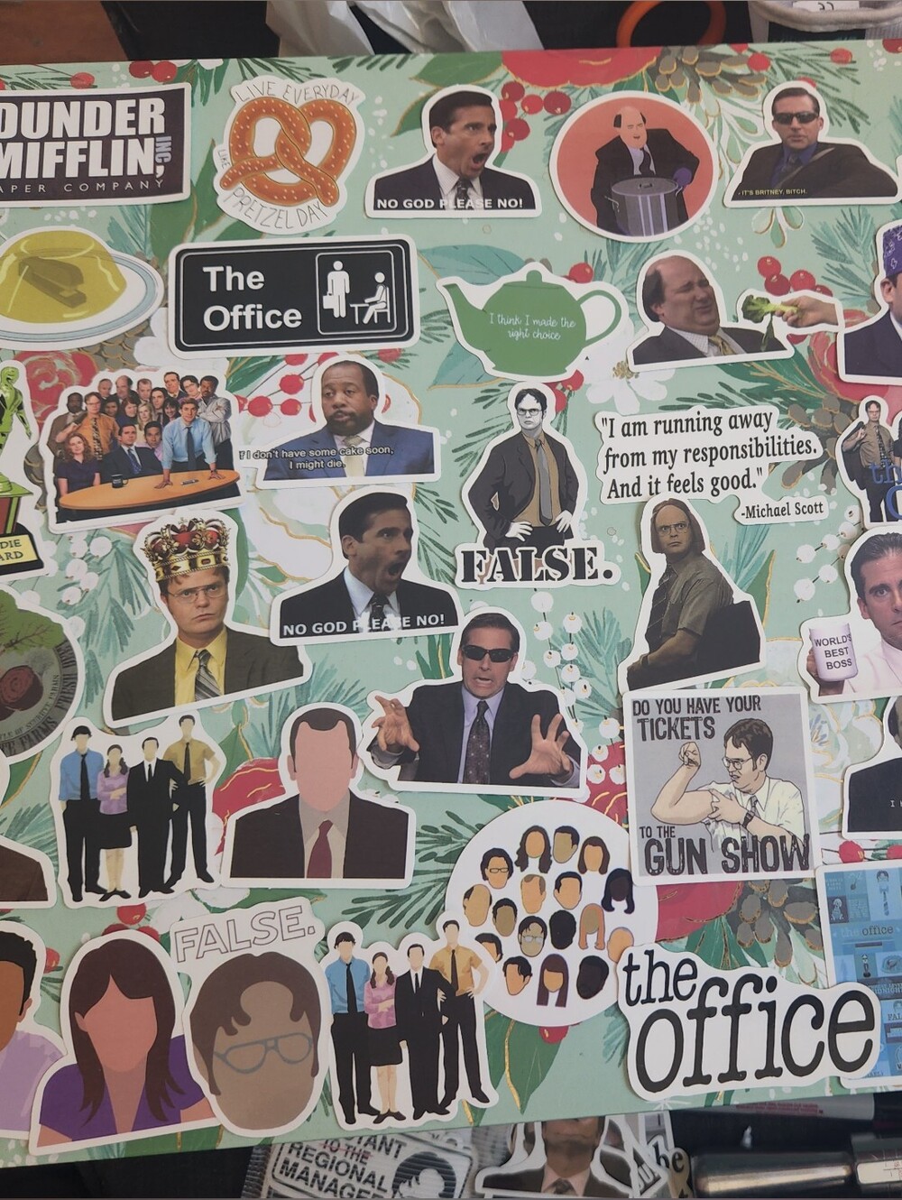 Mega The Office TV Show Sticker Bundle - Prison Mike Dunder Mifflin Laptop Decal